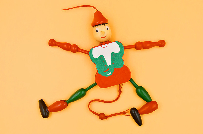 厂家直销 卡通可爱拉线木偶人 竹木工艺品