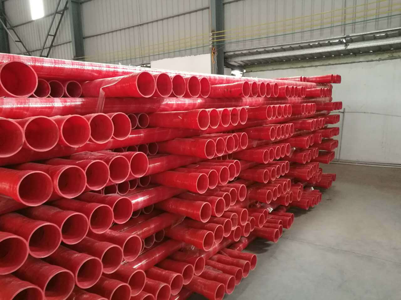 玻璃钢夹沙管红色绿色均有抗拉复合电缆保护管玻璃钢管