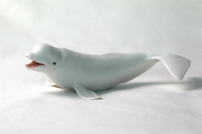 繁趣 外贸原单动物世界实心模型 高仿真动物单款 白鲸 ft127-335