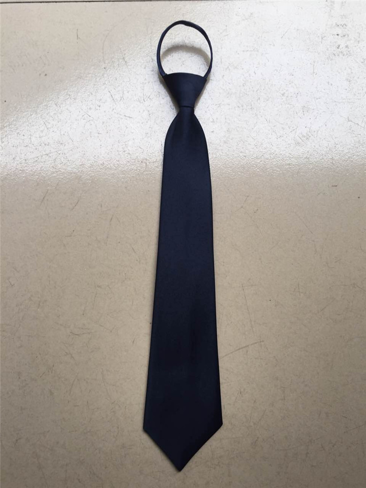 男士松紧带扣长领带 扣状领带42cm长8.8cm宽学生校服赠品保安领带