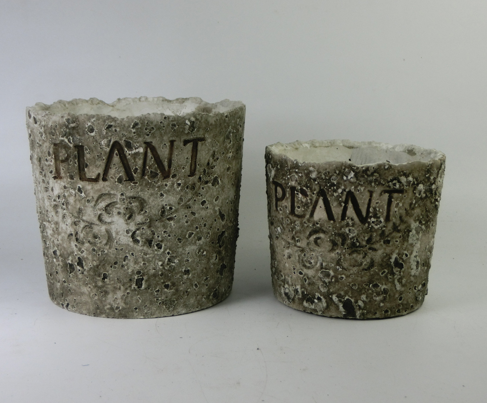 水泥花盆 plant仿古复古做旧破漆效果欧式田园室内花盆花插花瓶