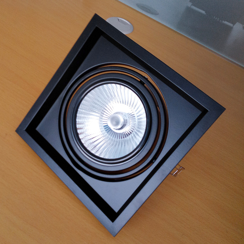 厂家直销led单头斗胆灯12w15w格栅筒灯led豆胆灯