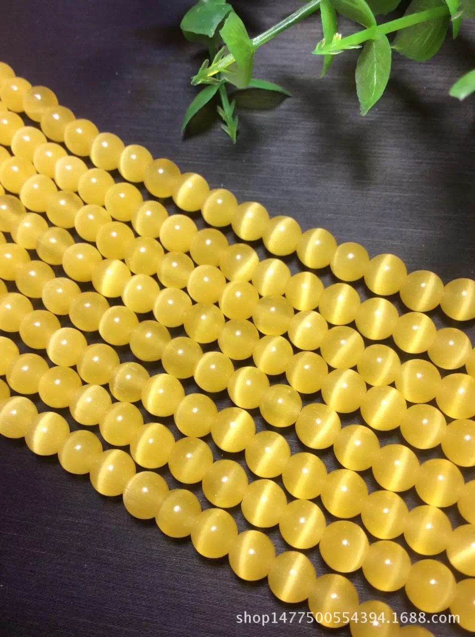 黄猫眼石半成品&lsquo;规格6毫米&rsquo;可做手链&lsquo;项链等