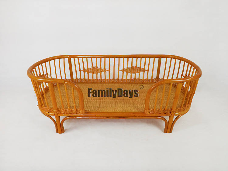 幼儿园儿童床藤编藤床婴儿床宝宝床童床摇床护栏小孩幼儿床单人床