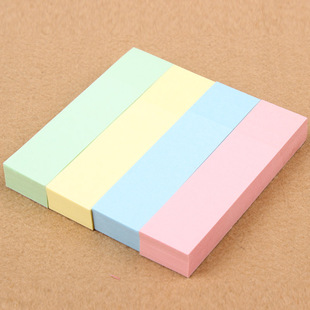 百欣办公用品彩色便签本7730 四色记事贴76*19mm便签贴
