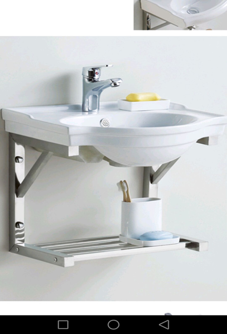 专业生产销售 不锈钢支架陶瓷洗手盆柜 现代浴室柜 610# 洗手台