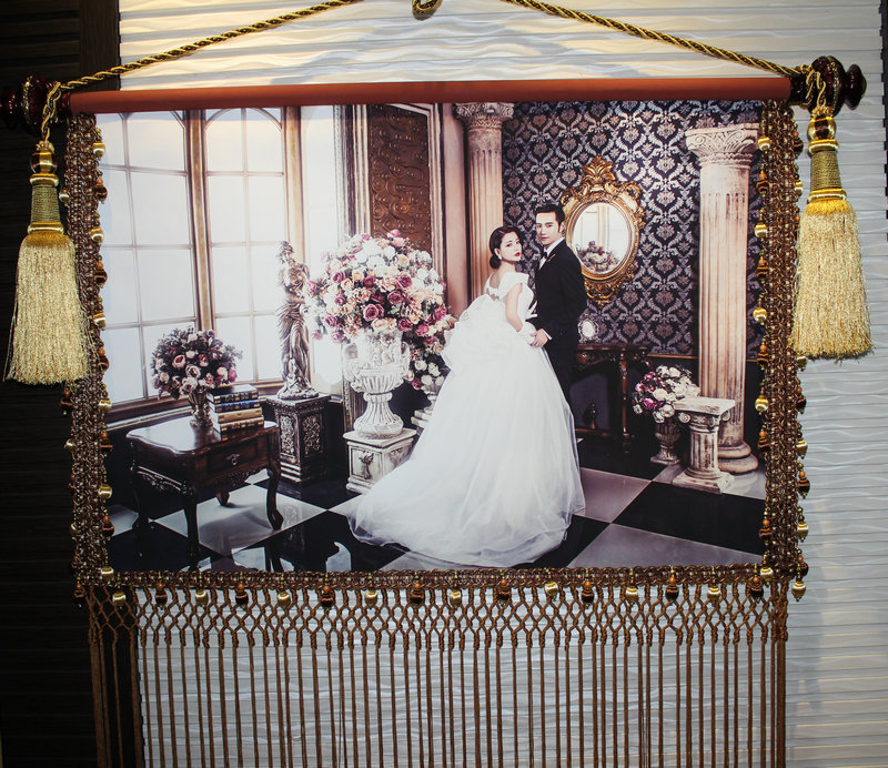 精品推荐 中国风中国结工艺装饰挂毯 婚纱