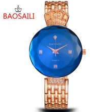 亚马逊BAOSAILI复古皇冠手表女 日本机芯石英跨境女性手表
