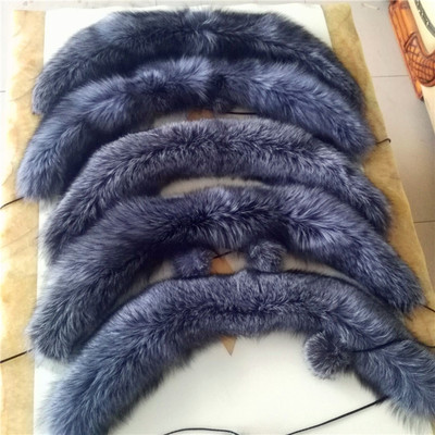 狐狸毛厂家供应玄狐整皮自然色染色高档帽条银狐牛角毛领一件代发
