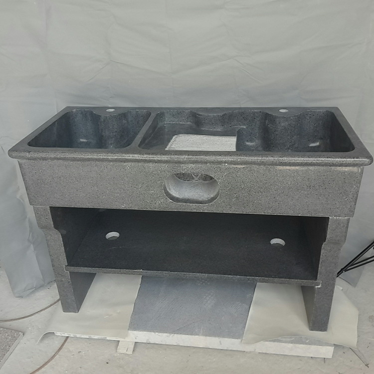 阳台石材洗衣池天然石花岗岩洗手盆大理石洗衣槽带搓衣板洗脸池