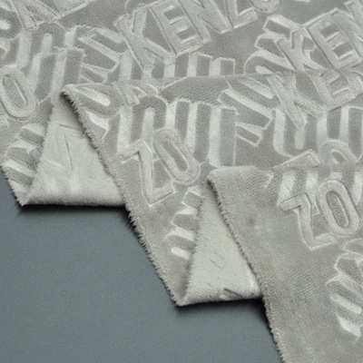 现货经编超柔3d立体压花面料童装手袖套坐靠垫用抱枕面料