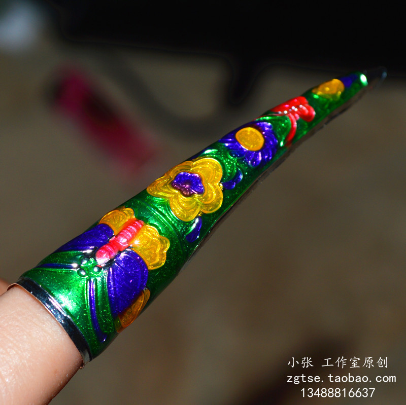 甄嬛传护甲景泰蓝指甲cos清宫千手观音古装饰品仿甄嬛传假指甲套