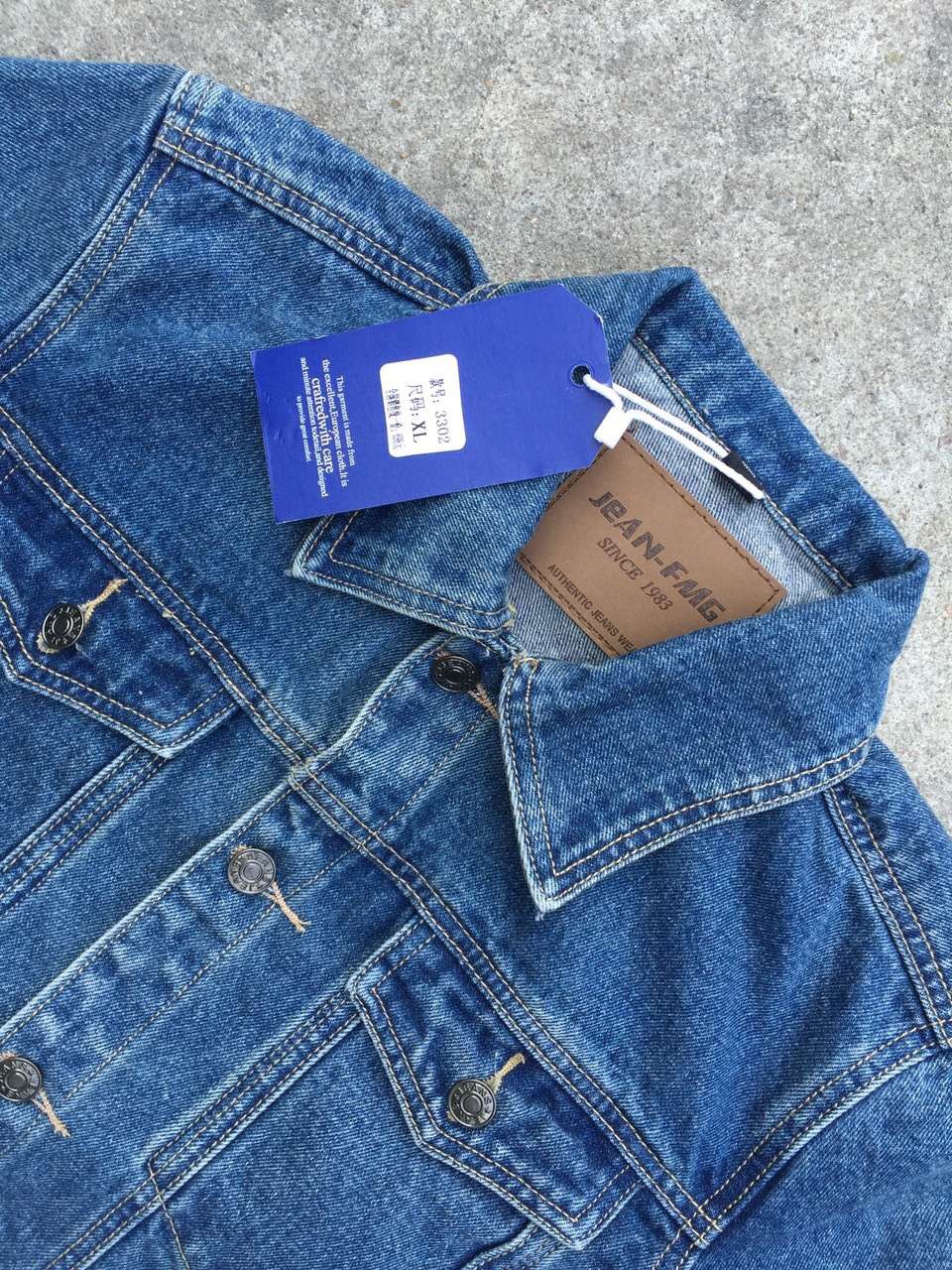 原单男款磨白经典款牛仔外套男短款牛仔衣复古外贸库存男外套