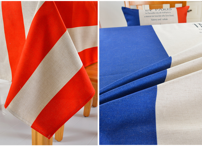 馥然棉麻餐桌布米字旗英国旗书桌创意台布客厅茶几布布艺厚款盖布