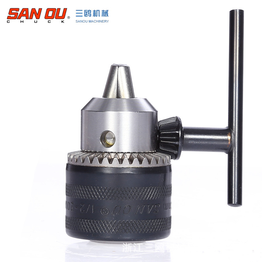 三鸥牌扳手轻型钻夹头3-16mm 电动手枪钻台钻配件30个/箱