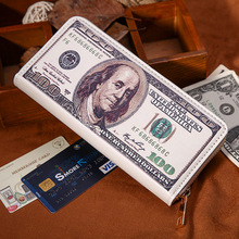 外币钱币美金欧美日韩创意帆布钱包零钱包礼品旅游学生钱夹时尚潮