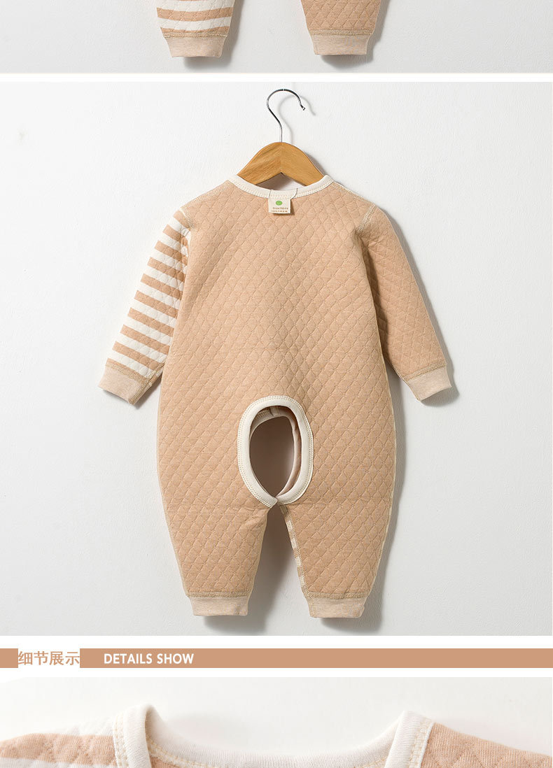 厂家直销有机彩棉儿童连体内衣开裆裤纯棉儿童内裤2016新款宝宝裤