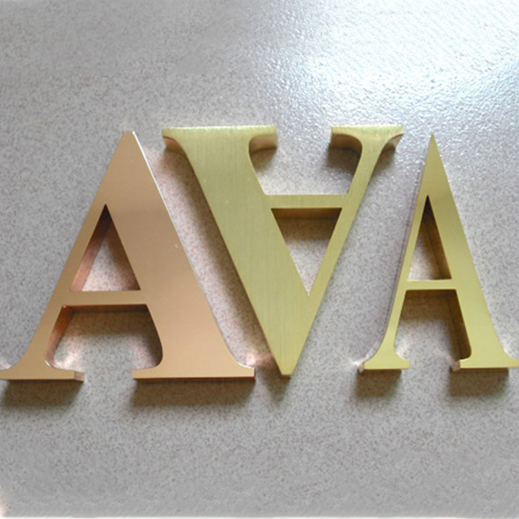 批发精品无缝铜字led背光字发光字 门头立字招牌广告字厂家制作