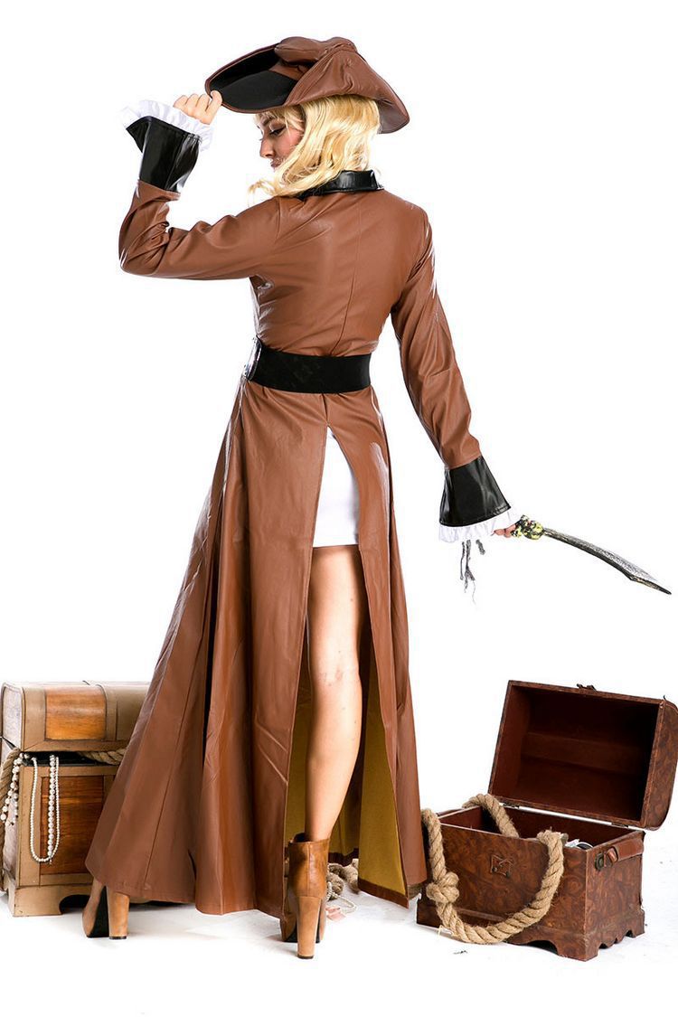 万圣节加勒比长款女刀客 酒吧化妆舞会海盗装cosplay角色装扮