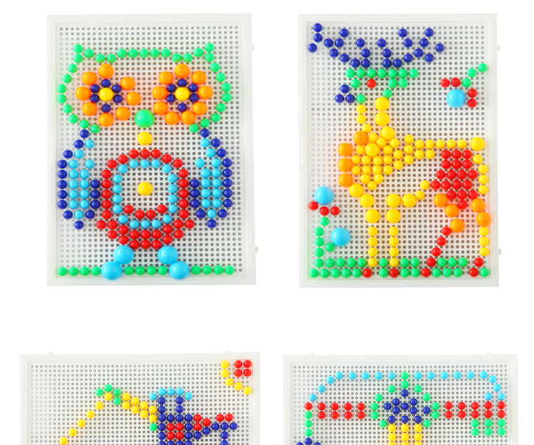 蘑菇钉 儿童拼图玩具 益智拼插玩具 29