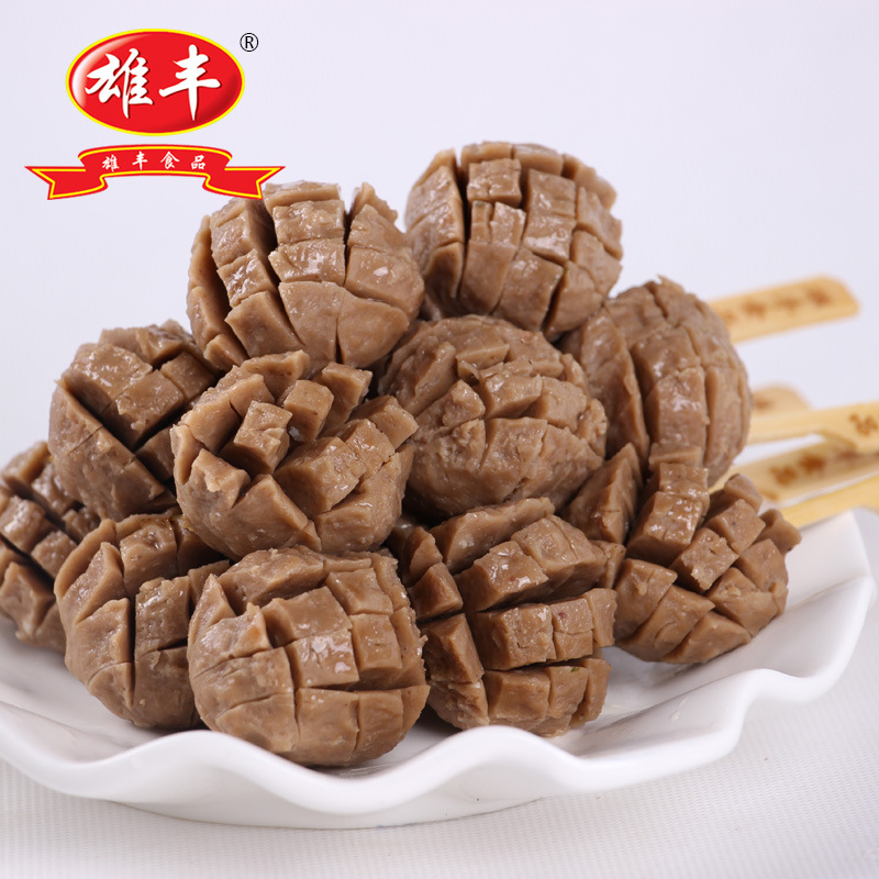 雄丰关东煮食材开花牛肉风味丸冷冻火锅丸子餐厅10串一包可批发