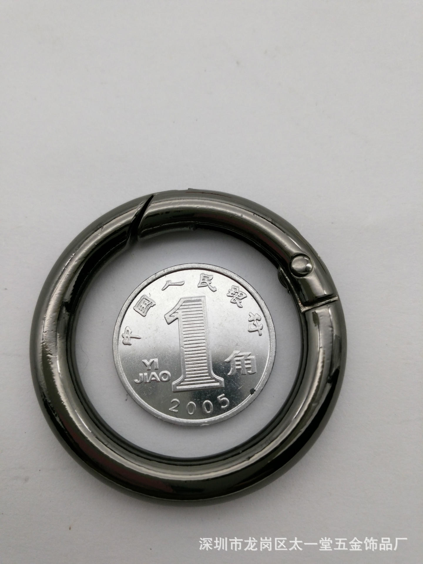 钥匙扣锁匙圈环 开口弹簧扣 箱包圆环锁扣