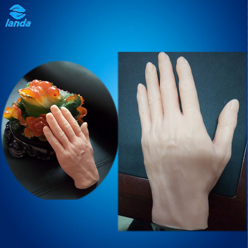 男性高仿真硅胶手掌定做 纹路清晰硅胶义肢