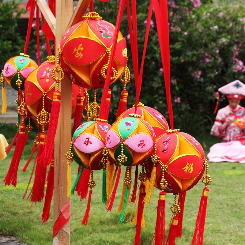 绣球广西壮族民族绣球刺绣8公分绣球刘三姐绣球