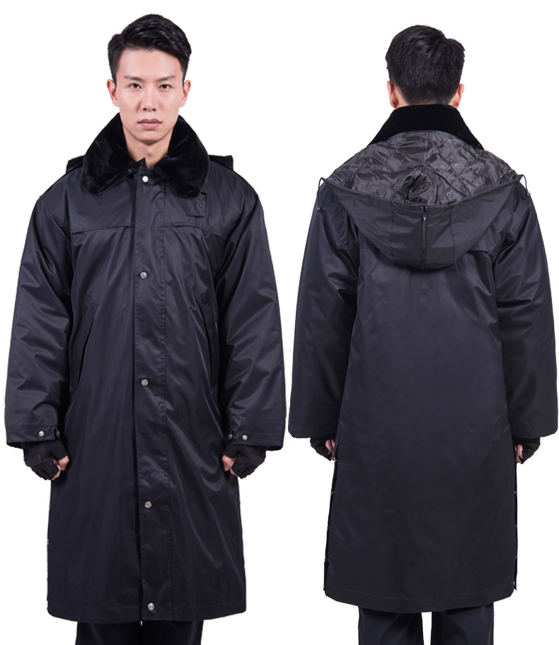 保安大衣多功能棉衣安保物业工作服加厚防寒服保暖冬季多功能大衣