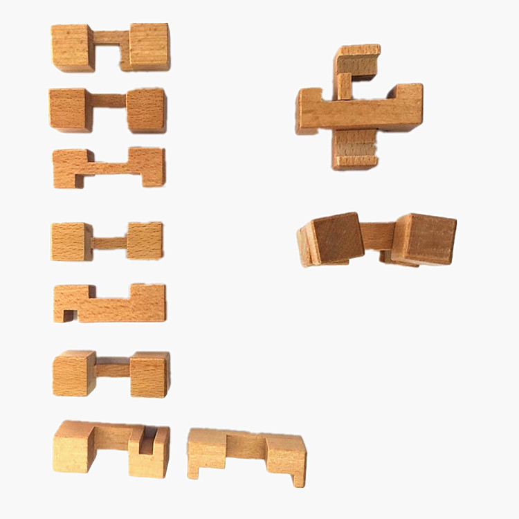 益智玩具 魔方孔明锁鲁班锁 木制拆装 成人儿童创意智力解环解锁