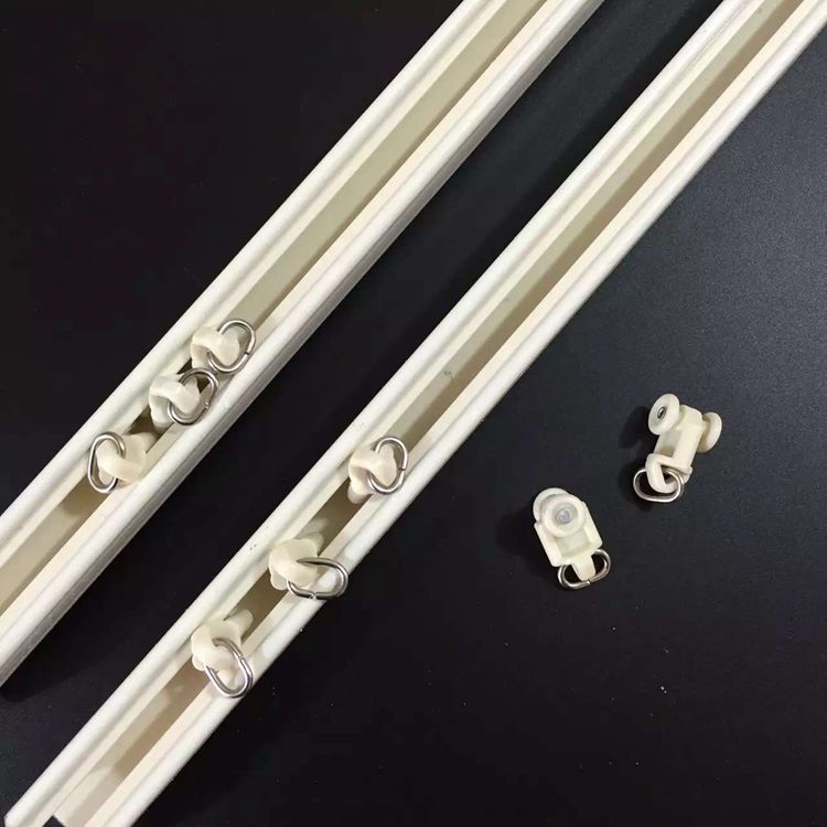 铝合金窗帘轨道直轨单双轨顶装侧装窗帘滑道静音导轨 滑轨 零售