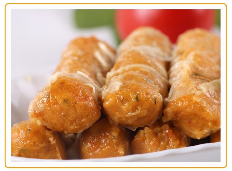 雄丰虾味卷虾肉卷腐皮卷火锅料麻辣烫年货食材2500g约71条 批发