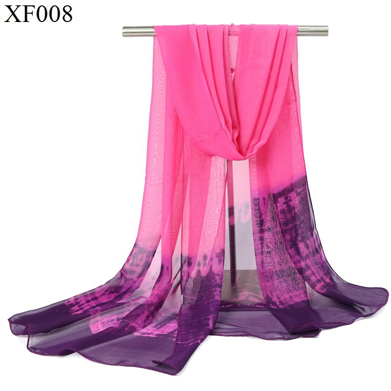AliExpress Wish Amazon Cross-Border Scarf Wholesale New Gradient Color Chiffon Scarf Ladies Dance Silk Scarf