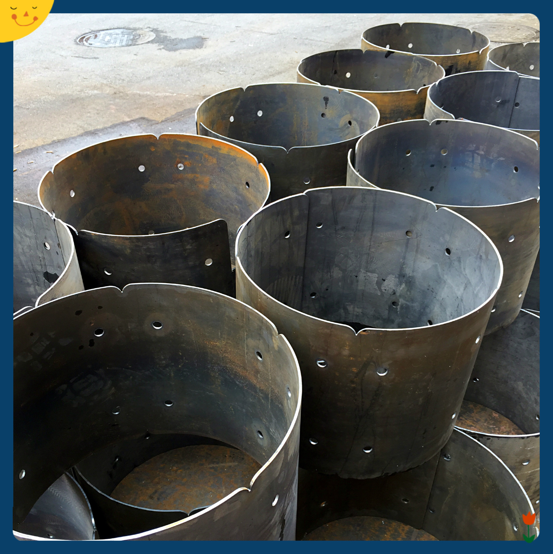 钢板卷圆焊接,角铁,扁铁卷圆,卷环,大小,高度随意定制出