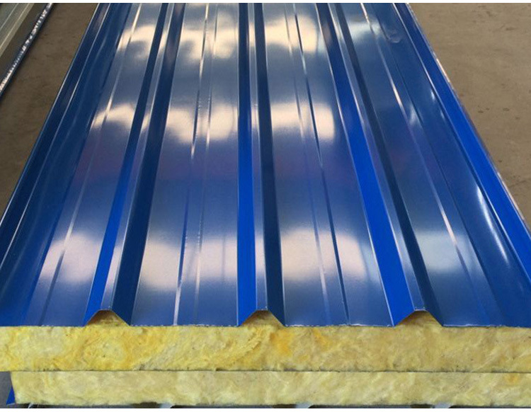 厂家订制 950型屋面家芯彩钢瓦 彩钢岩棉夹芯板 泡沫夹芯彩钢瓦