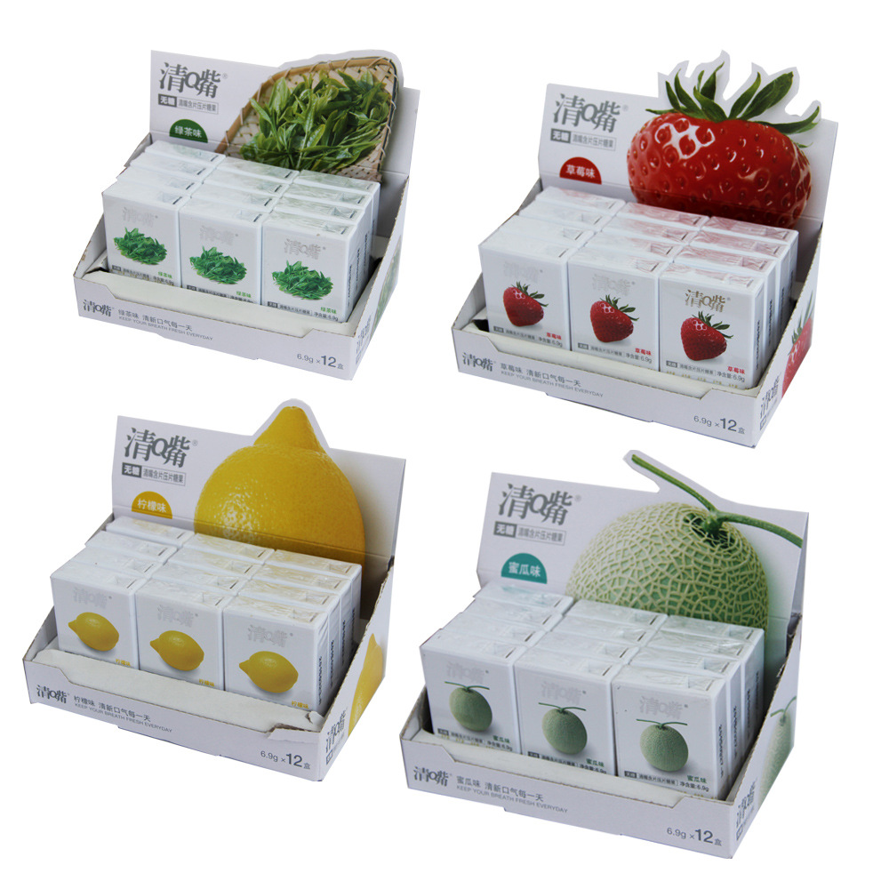 清嘴含片压片糖果6.9克盒装*12小盒口香糖薄荷糖-阿里巴巴