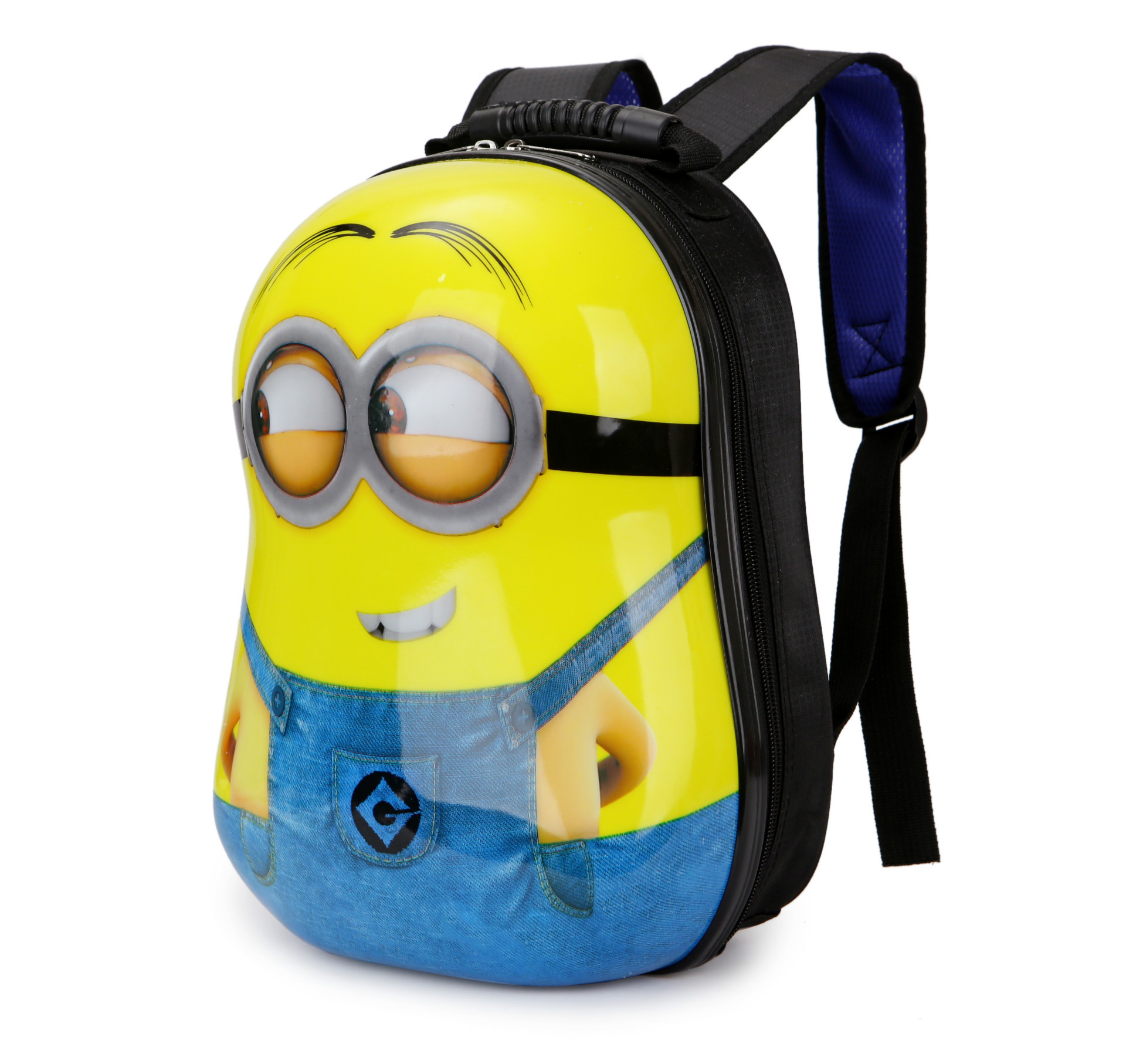 厂家直销批发2018新款小黄人硬壳儿童背包卡通书包小学生双肩包