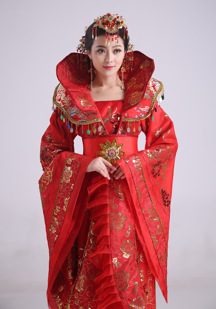 2017中国风女夏大唐武则天民族服装演出服古装汉服仙女摄影写真