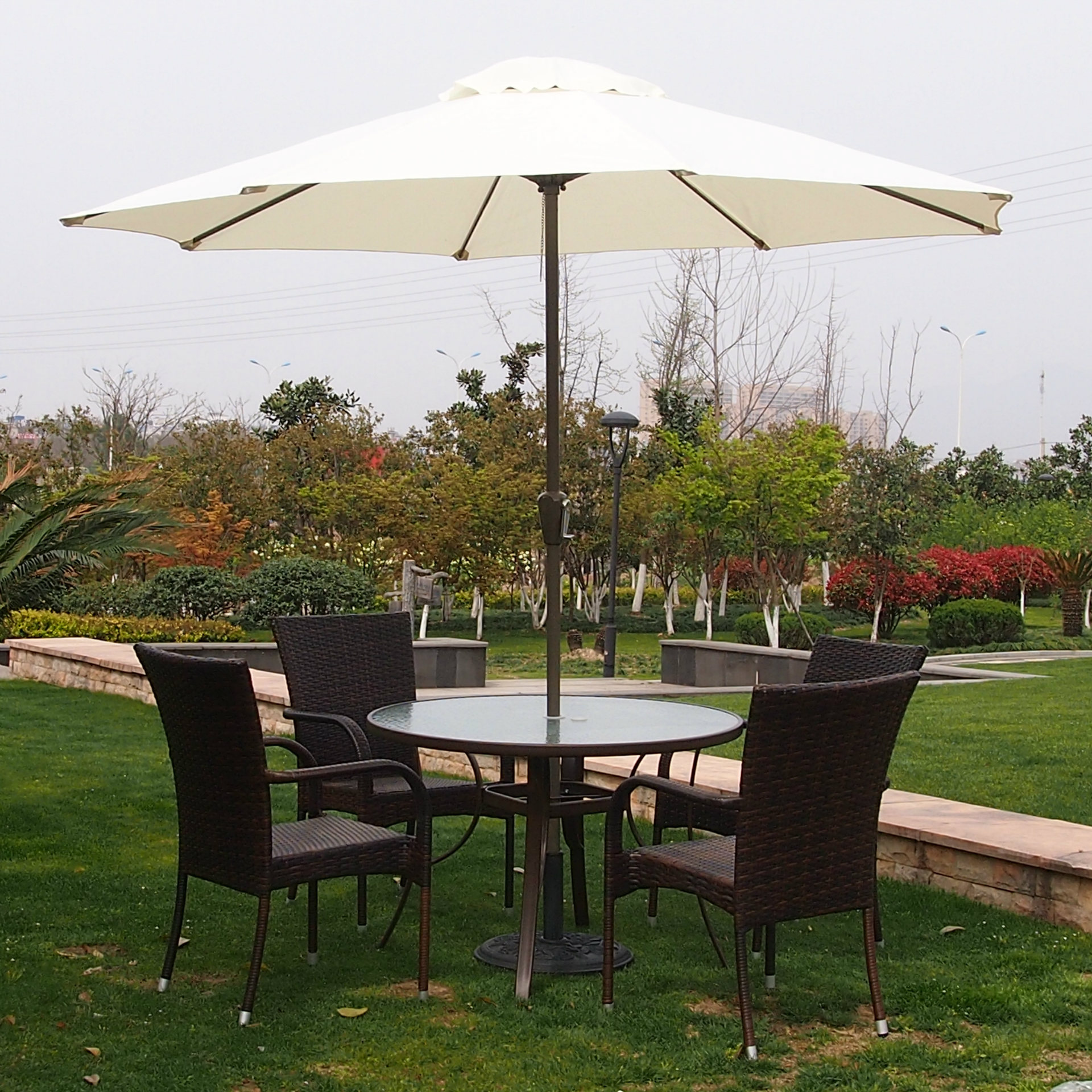 户外花园庭院别墅阳台草坪 咖啡奶茶屋餐厅室内外桌椅套装