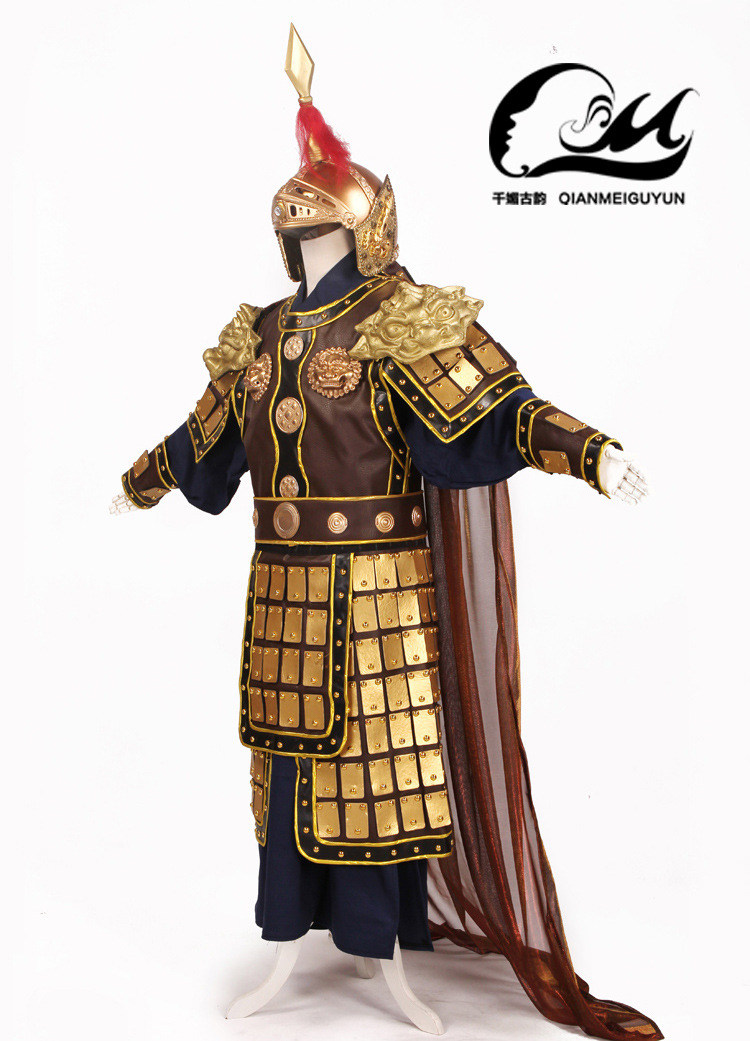 2016新品古装将军盔甲战袍影视宋朝岳飞铠甲服装拍照cos演出服