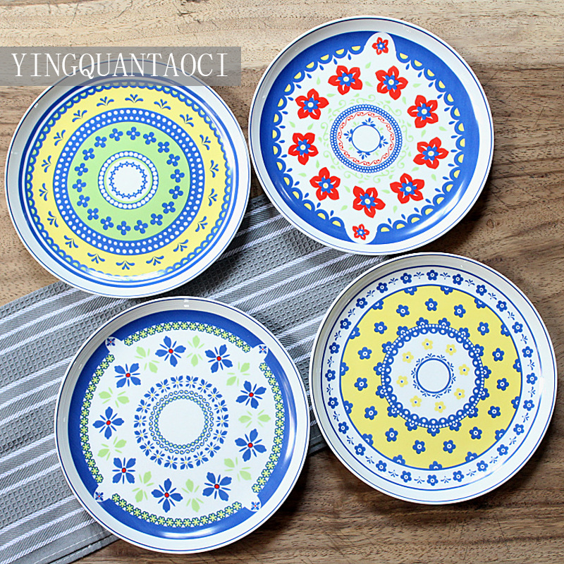 厂家日式创意复古民族风波兰西式餐用陶瓷盘碟 水果盘子餐具圆盘