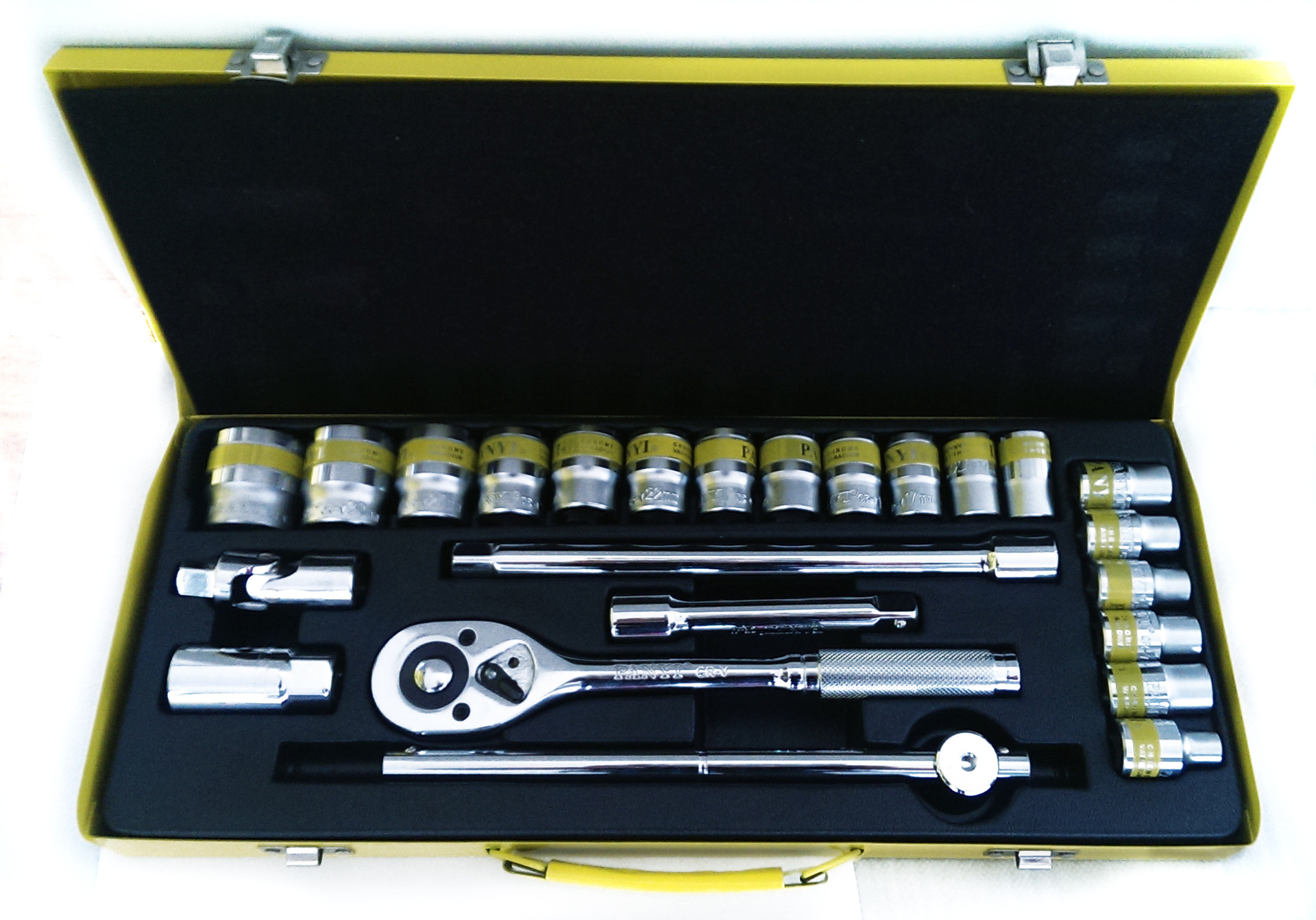 潘易24件套筒扳手 汽车维修机修套筒组合工具套装24件套筒 - 家电批发