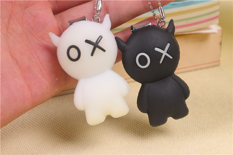 日韩卡通指甲剪 安逗黑仔指甲剪 黑仔白仔指甲刀 修甲美甲工具