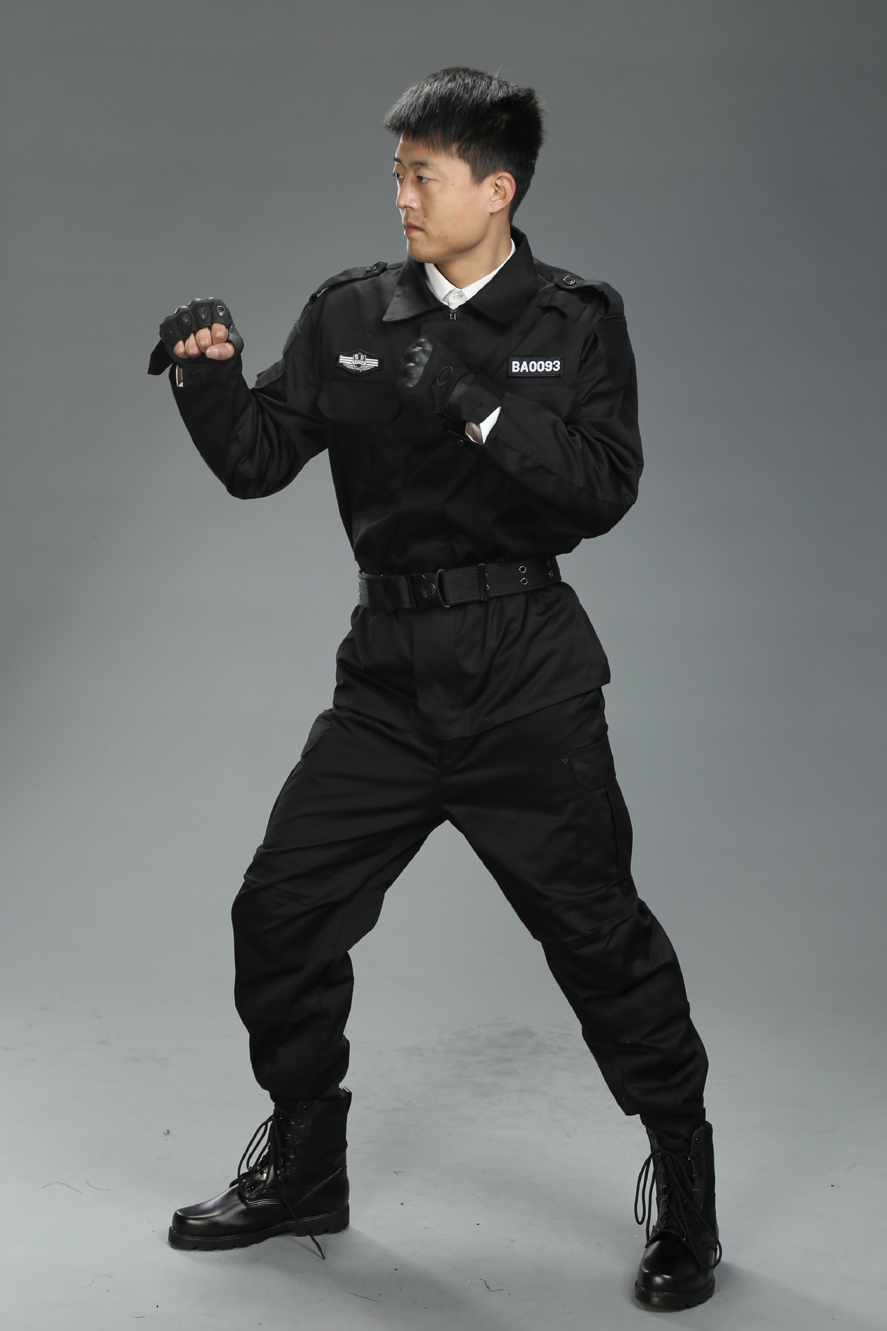 黑色冬季特战服特保服防静电春秋作业训练服套装春秋保安门卫服