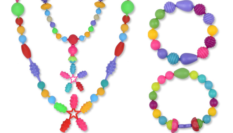 百变波普珠珠儿童串珠玩具diy手工女孩手链无绳穿珠子益智批发