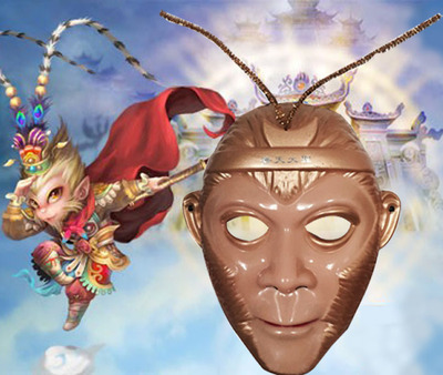 万圣节cosplay化妆舞会面具乳胶头套表演用品西游记孙悟空面具