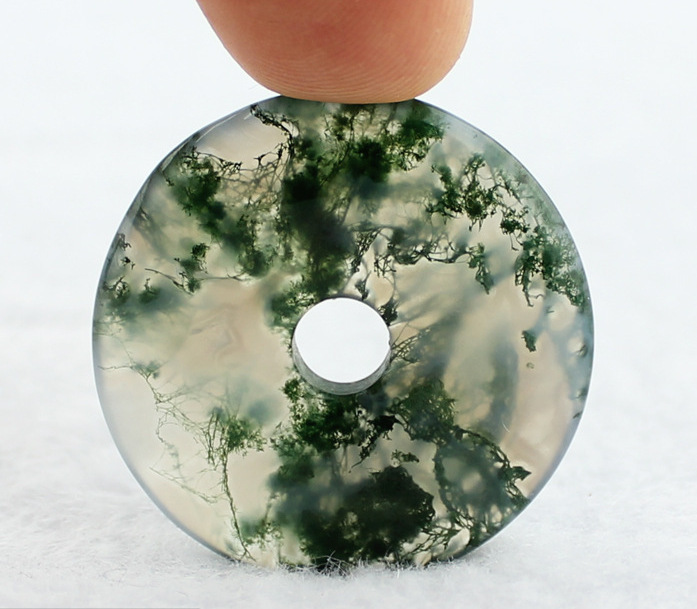 水草玛瑙印度玛瑙玉石玉器吊坠挂坠金丝玛瑙项链坠