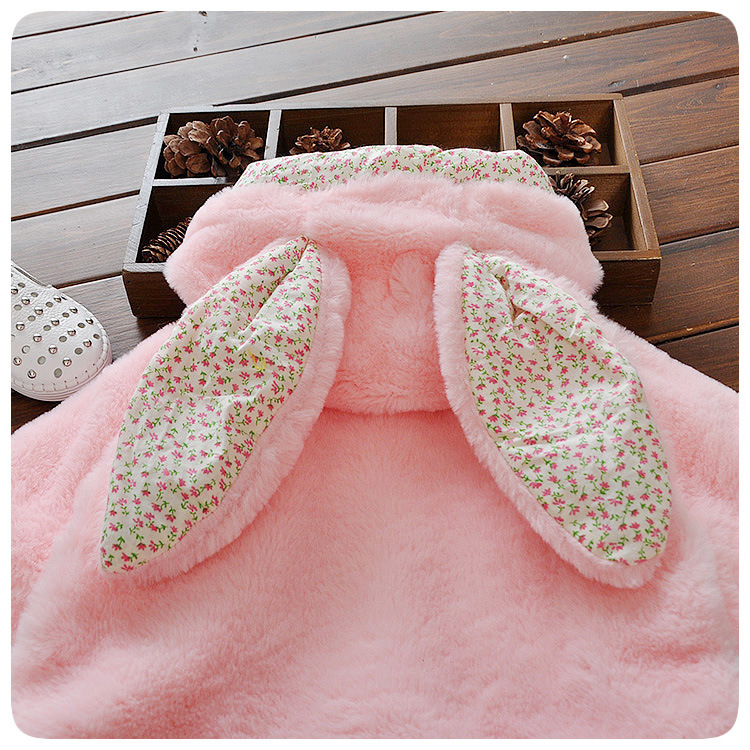 1-2-4岁女宝宝加绒加厚外套保暖毛毛外出服2016婴幼儿秋冬绒毛衫