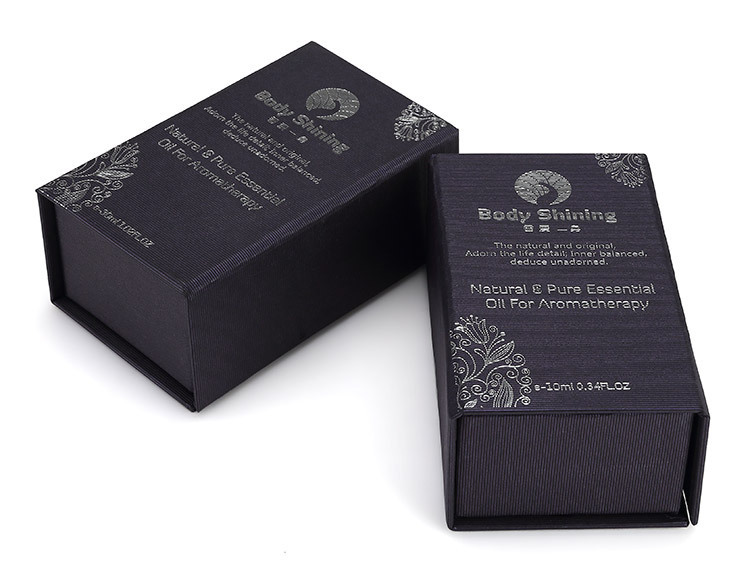 定做热卖印刷烫银香水瓶 包装盒车载香水座礼品盒长方形书形纸盒