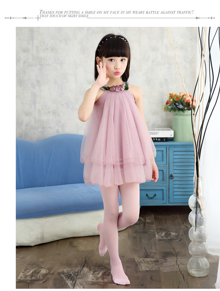 儿童舞蹈袜 夏季超薄女童连裤袜 儿童防勾丝打底袜子批发